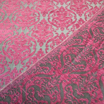 Chenille cyclam Jacquard lila pinker Ornament Ranken Jacquardstoff Chenillestoff Ornament Ranken Chenillegarn cyclam  Möbelstoff Möbelbezugsstoff Möbelpolsterstoff Sofastoff Malory cyclam