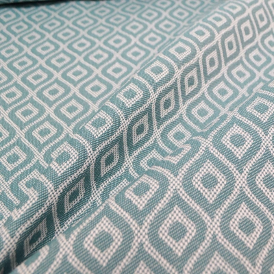 Jacquard  eysa  Finisterre 23 Jacquard Rauten Raute Rauten dusty mint Outdoor dusty mint Outdoorstoff Rauten Rautenjacquard Polsterstoff Kissenstoff mint Möbelbezugsstoff Outdoorstoff Bezugsstoff mint Außenbereich lichtbeständig Outdoor