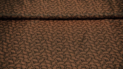 brauner Taft Jacquard in Braun brauner Futterstoff mit Paisley Futterstoff braun Futterstoff