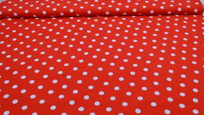 Punktestoff - Stoff mit Punkten - roter Stoff mit weißen Punkten Hexentücher - nund Schürzen (Hexenstoff), Petticoat & verspielte Home-Deco