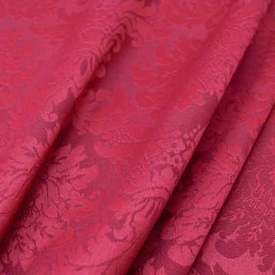 Jacquard rot roter Barockstoff Barock rot Mittelalterstoff rot Etuistoff rot Rankenstoff Interieurstoff  Stoff für Polsterungen Vorhangstoff Dekostoff mittelalterliche Kostüme Kostümstoff rot  Gewandungen altes Jacquardmuster mit Blumendesign - Rankendesi