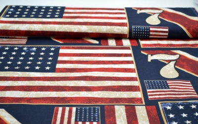 Flagge USA US-Flagge Flagge von Nordamerika mit Streifen und Sternen Flaggen- Dekostoff mit Englandflagge - Stoff Stars & Stripes  Flaggenstoff  Kissenstoff Tischdeckenstoff Polsterstoff