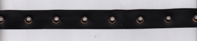 Ösenband 6mm aus Kunstleder schwarz