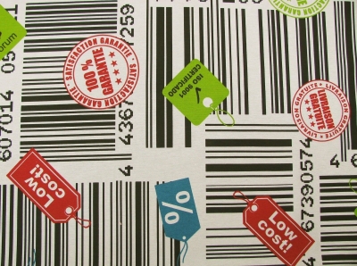 Barcode Stoff  Barcode Dekostoff mit Barcode