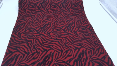 Tweed bordeaux mit Zebramuster - Zebra Design