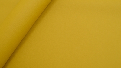 senfgelbes Kunstleder Lotus in  gelb gelbes Kunstleder, Polster-Kunstleder, Kunstleder für Geldbeutel und Taschen, Kunstleder mit feiner Struktur, weich,