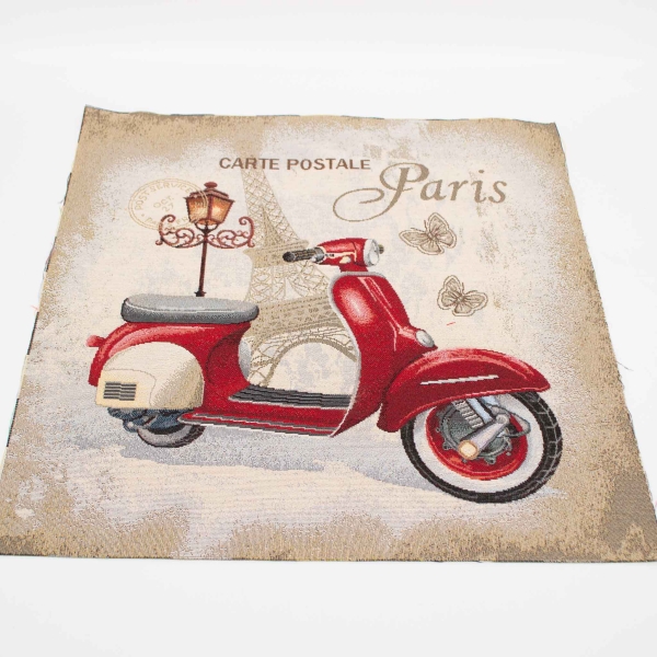 Gobeline Panel Paris Roller Paris Panel Pariskissen  Kissenpanel Panel Roller Zweirad Paris Gobelin