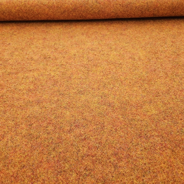 Tweed Meterware 997 orange meliert Wollfilz 3mm Filz orange orangefarbener Filz meliert