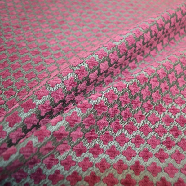 Chenille cyclam Jacquard lila pinker Jacquardstoff Chenillestoff Chenillegarn cyclam  Möbelstoff Möbelbezugsstoff Möbelpolsterstoff Sofastoff Batraz cyclam