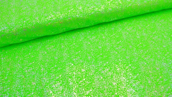 Body Neongrün Marmor Hologrammstoff Stretchstoff bi-elastisch Boldystoff Stoff für Badeanzuüge und Bikini Showtanz Fastnachtsstoff  Neongrün Grün Neon Tanzsport Showtanz Badeanzugsstoff Stretchstoff Tanzgruppen Tanzstoff Body Neongrün Grün Neon Marmor