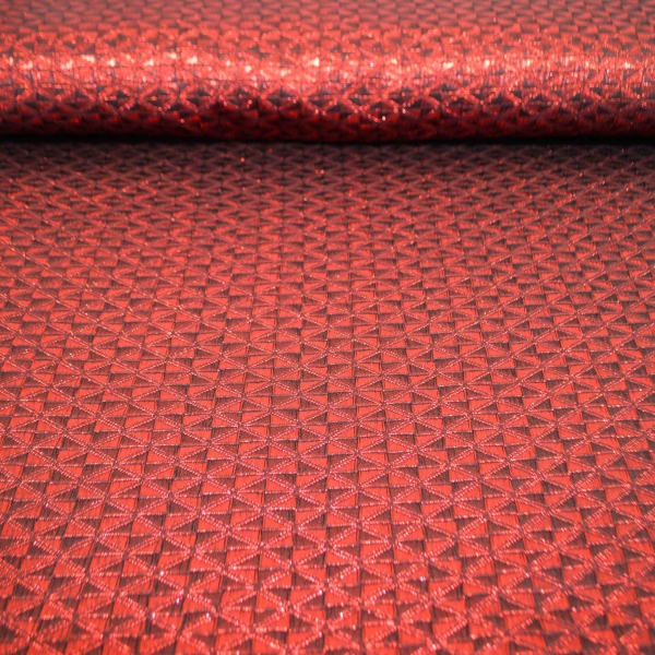 Roter Brokat Rauten Brokatstoff Rauten Rot schwarz roter Brokatstoff Rauten Rauten Rot Schwarz Metallic Lurex rote Rauten Brokat glänzend Lurex Faschingsstoff Rauten rot