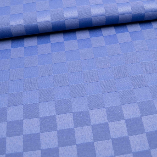 Dama Opale blau blauer Tischdeckenstoff blau kariert Karo  Tischdeckenstoff Tischdecke mit Karos Karo Tischdecke Baumwollgemisch Baumwoll- Polyester Gemisch blau mit Karos Vorhang Vorhänge