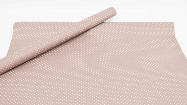 Dots Minipunkte sand hellbraun sandbraune Punkte beschichtet Baumwollstoff  sand hellbraun sandbraun beschichtet Dots  Baumwollstoff versiegelt beschichteter Baumwollstoff Tischdeckenstoff beschichtet abwaschbar beschichtet  beschichtete Baumwolle  sand h