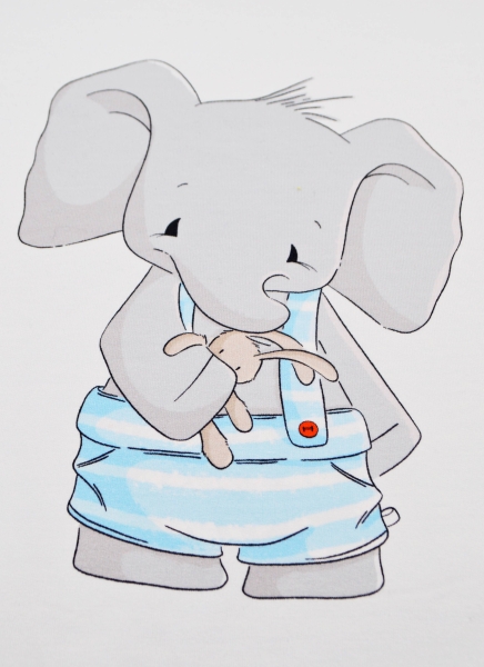 0814 - Panel Elefant by emmapünktchen French Terry  Elefantenpanel für Kinder Panel, French Terry Panel, Elefant  T-Shirt Panel Kinderpyjama Kinderschlafanzug Kinderpanel Set Kombi Elefant Jan