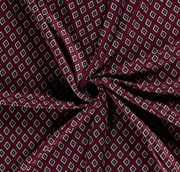 Jacquard Jersey Rauten fuchsia Jacquard Jersey Rauten fuchsia Jacquard Jersey Rauten fuchsia