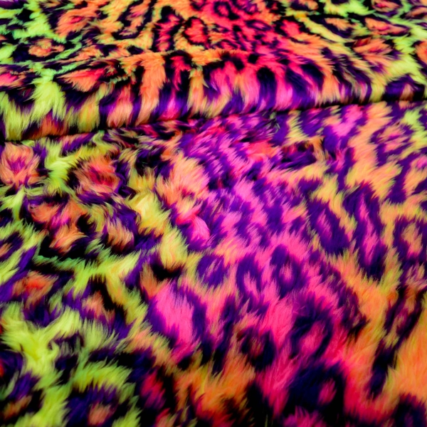 Leo Leopard Neon Kurzhaarfellimitat Plüsch Leo Plüschstoff Plüschstoff Neon Leopard Kunstfell Fellstoff Kunstfell Plüsch Leopardenplüsch LEO llstoff Kunstfell Plüsch grün Schlange Krokodilplüsch