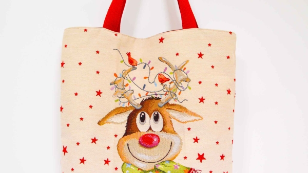 Tasche Taschen DIY Rudolf Rudolph the rednosed reindeer Elch Rentier Rudolf Winterpanel für Kinder Kinderpanel Tischset placemat Platzuntersetzer mit Rudolf Gobelin Pane Weihnachten xmas Weihnachten Tasche