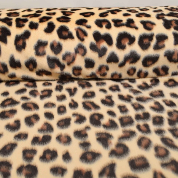 Leo Gelb Leopard Kurzhaarfellimitat Plüsch Leo gelb Plüschstoff Plüschstoff Leopard gelb Kunstfell Fellstoff Kunstfell Plüsch Leopardenplüsch gelb