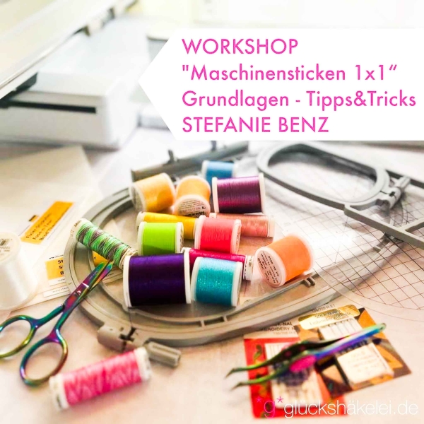 Maschinensticken Nähkurs Stickkurs Deco-Line sticken Stickerei Stickkurs Stick Kurs sticken lernen Stickmaschine