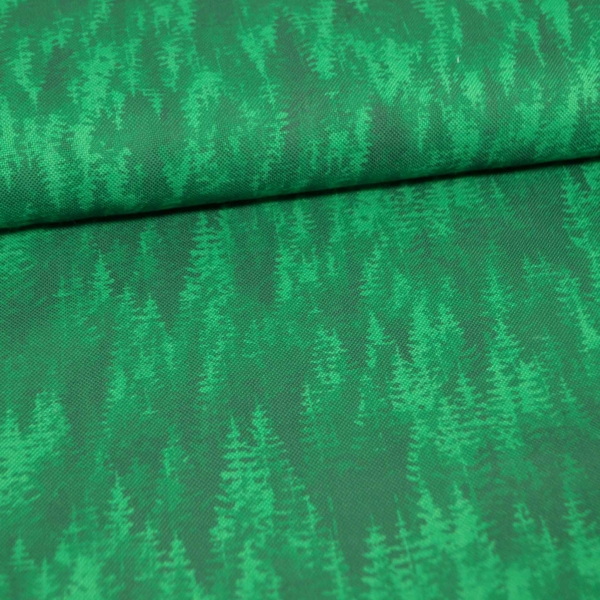 Tannen Tannenwald Polyester Schwarzwaldstoff grüne Tannen Stoff im Landhausstil Landhausstoff Schwarzwald