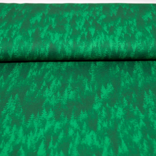 Tannen Tannenwald Polyester Schwarzwaldstoff grüne Tannen Stoff im Landhausstil Landhausstoff Schwarzwald