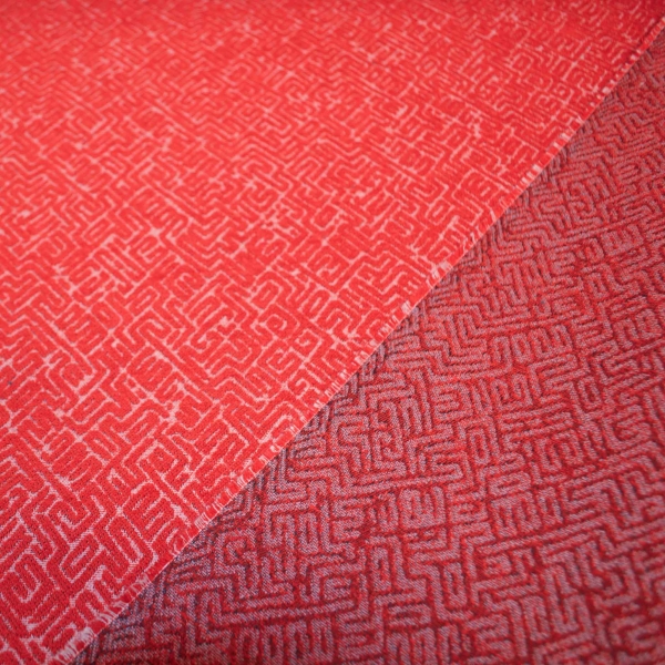 Chenille Jacquard Jacquardstoff Chenillestoff rot Chenillegarn Möbelstoff Möbelbezugsstoff Möbelpolsterstoff Sofastoff rot