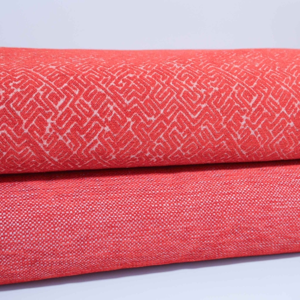 Chenille Jacquard Jacquardstoff Chenillestoff rot Chenillegarn Möbelstoff Möbelbezugsstoff Möbelpolsterstoff Sofastoff rot