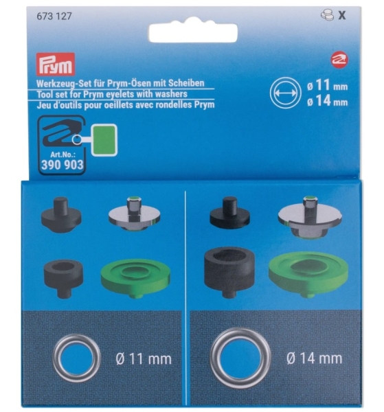 673127 Prym Werkzeug Set Ösen 11mm 14mm Vario Creative Tool Prym Prym Vario Creative Tool 390903 673127 Prym Werkzeug Set