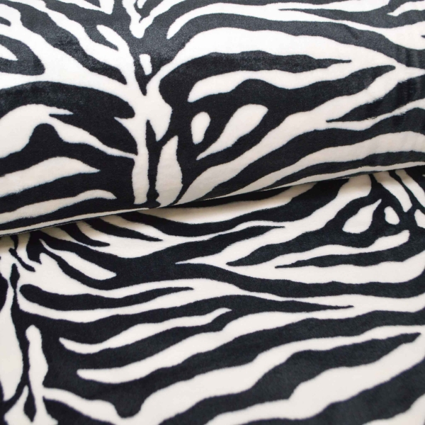 1470-Wellness Mama Zebra Fleece Microfaserfleece Zebra Zebrafell Wellnessfleece Zebra Streifen Zebrastreifen   Happyfleece Fleece Wellnessfleece zweifarbig Softfleece Dudufleece Doudou doppelseitiger Wellnessfleece