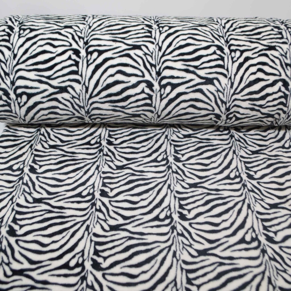 1471-Wellness Baby Zebra Zebra Fleece Microfaserfleece Zebra Zebrafell Wellnessfleece Zebra Streifen Zebrastreifen   Happyfleece Fleece Wellnessfleece zweifarbig Softfleece Dudufleece Doudou doppelseitiger Wellnessfleece