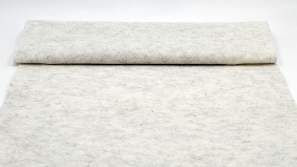 Wollfilz in Weiß-Grau 1,5 mm dick, Schurwollfilz 1,50mm stark, felt Filz Bastelfilz  Felt weiß Tweed weiß meliert